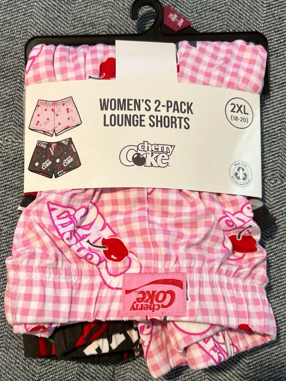 NWT Cherry Coke Women’s 2-Pack Lounge Shorts Sleep Pajama Size 2XL (18-20) NWT